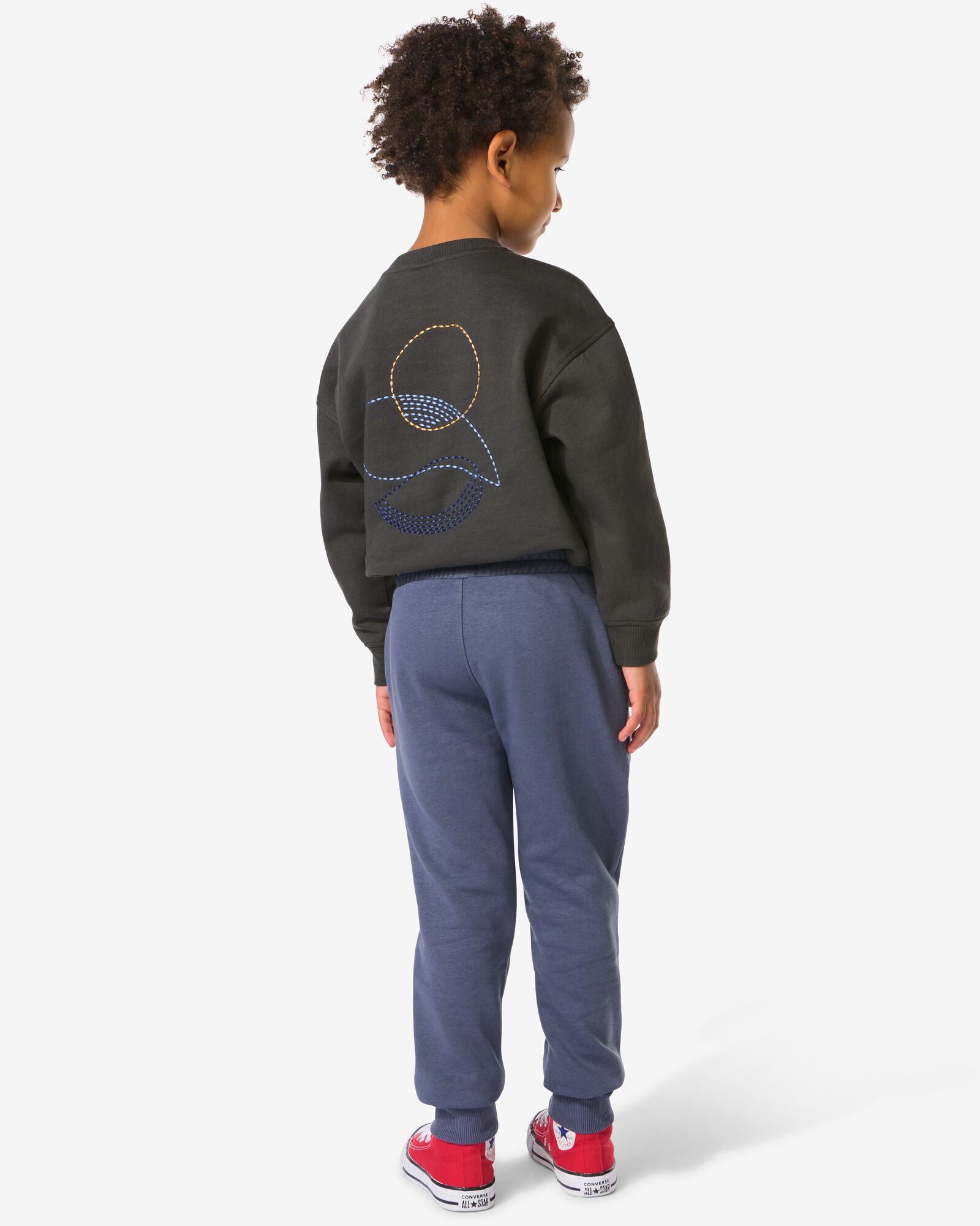 kinderbroek sweatstof blauw blauw - 30719402BLUE - HEMA