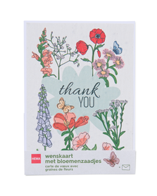 carte de voeux avec graines de fleurs - thank you - 41880210 - HEMA