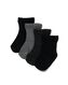 4 paires de chaussettes bébé côtelées gris 0-6 m - 4723016 - HEMA