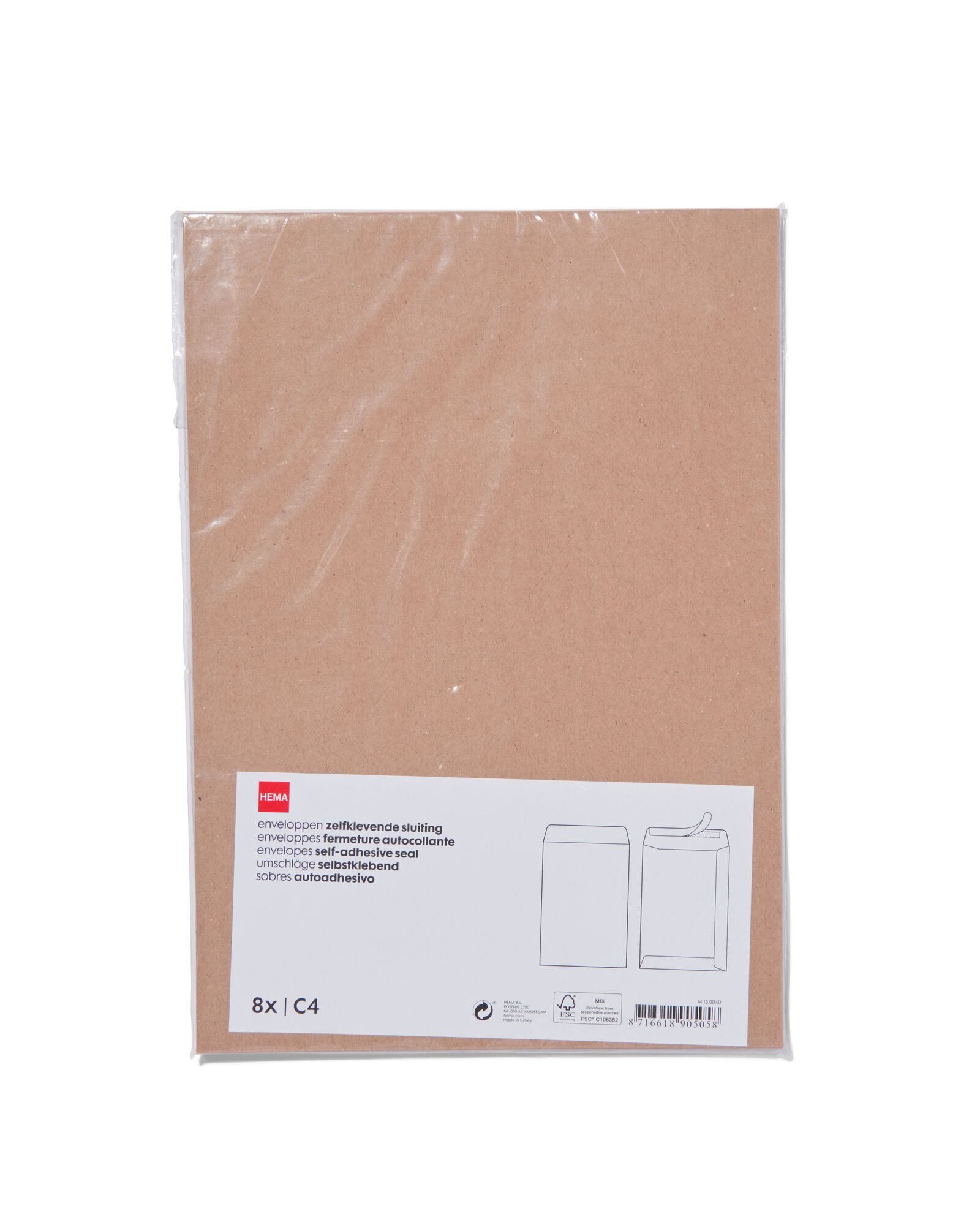 8 enveloppes C4 - 14130040 - HEMA