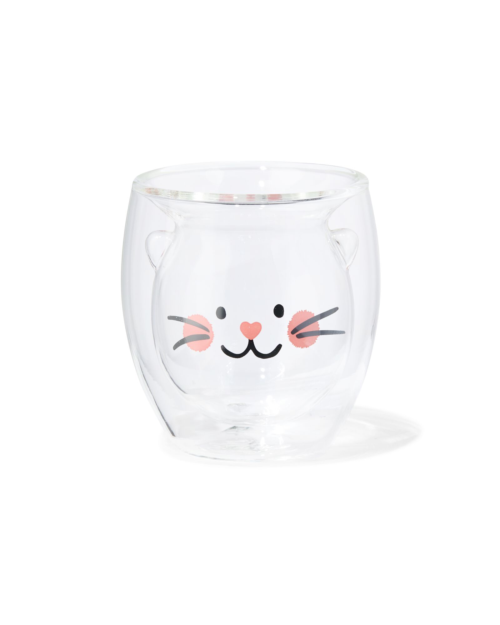 verre &agrave; double paroi 7,2x6,8 cm chat - 61100109 - HEMA