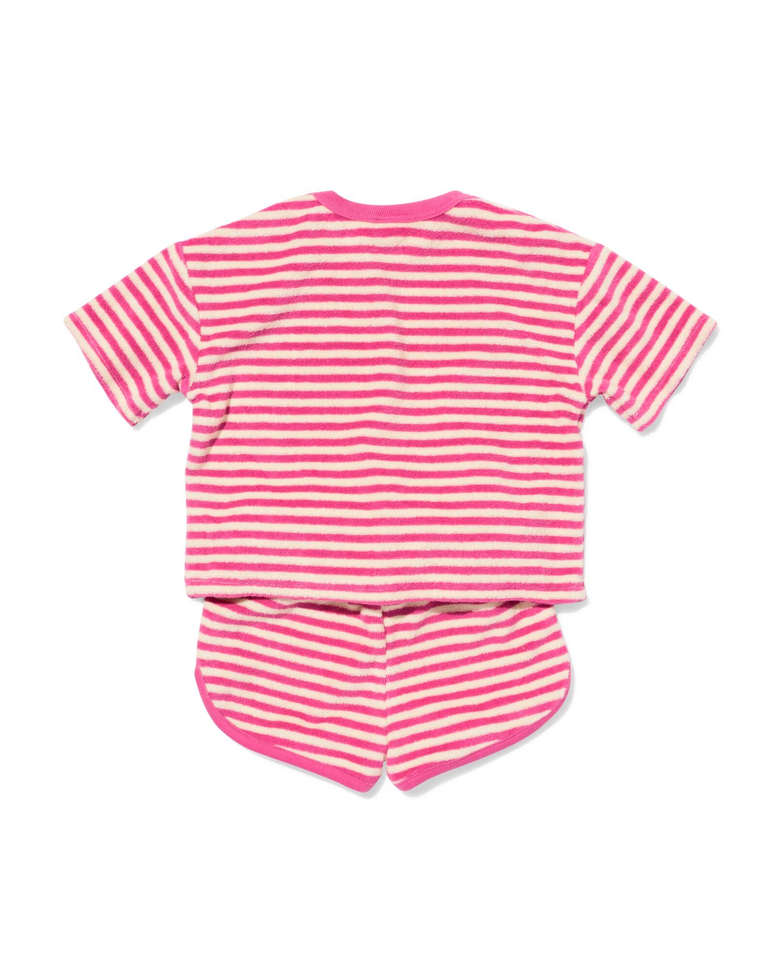 babykledingset comfy fit badstof strepen roze roze - 33029680PINK - HEMA