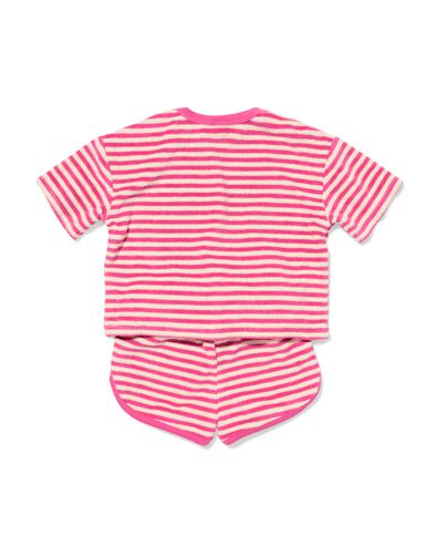 babykledingset comfy fit badstof strepen roze roze - 33029680PINK - HEMA