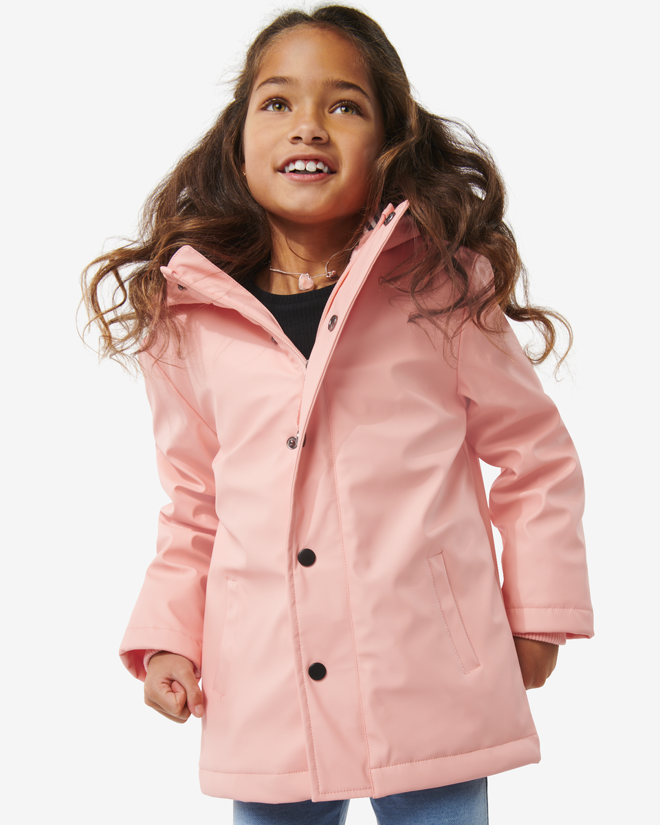 manteau enfant avec revêtement en caoutchouc et capuche corail corail - 1000029630 - HEMA