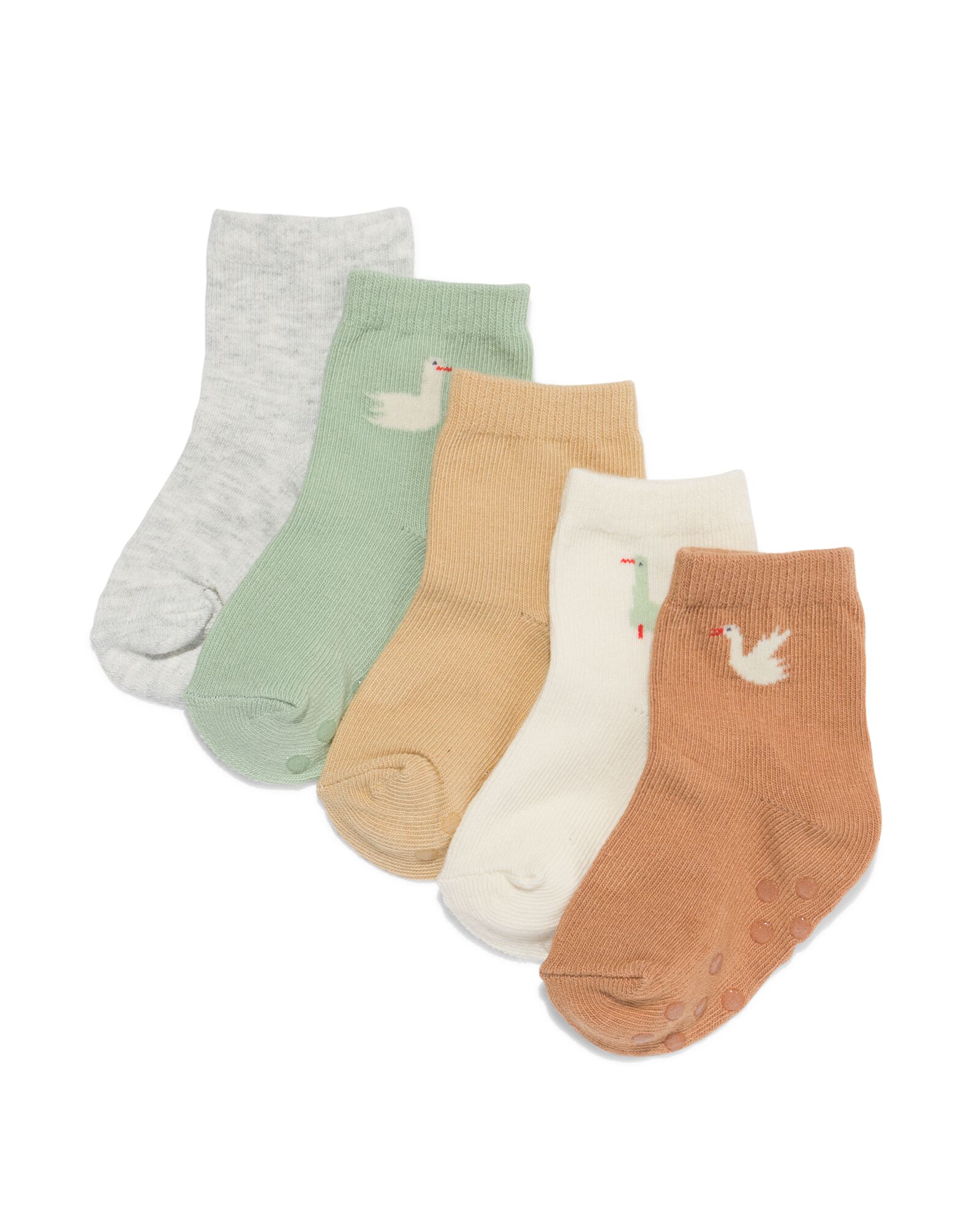 chaussettes b&eacute;b&eacute; oies - 5 paires marron marron - 4731000BROWN - HEMA