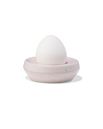 eierdopje &Oslash;7.9cm Trend aardewerk roze spikkels - 9650351 - HEMA