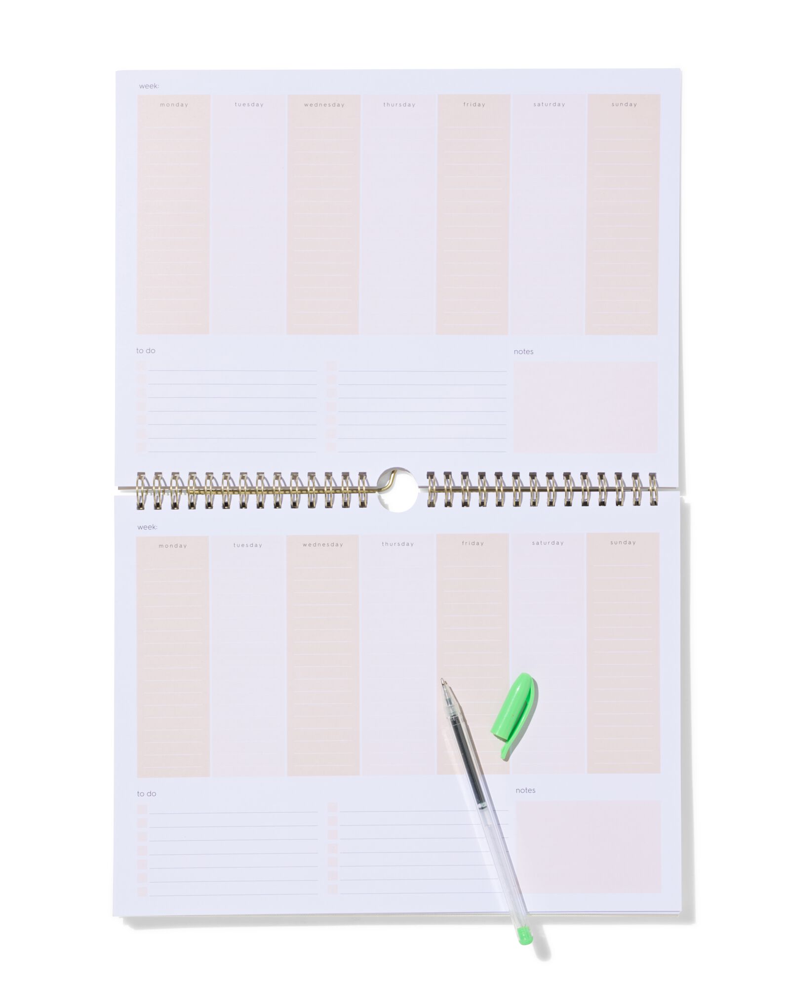 weekdeskplanner 28x21cm - 14103700 - HEMA
