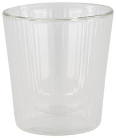 doppelwandiges Glas, Streifenrelief, 150 ml - 80660132 - HEMA