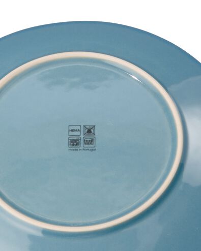 assiette &agrave; petit-d&eacute;jeuner Porto &Oslash; 23 cm &eacute;mail r&eacute;actif bleu - 9602022 - HEMA