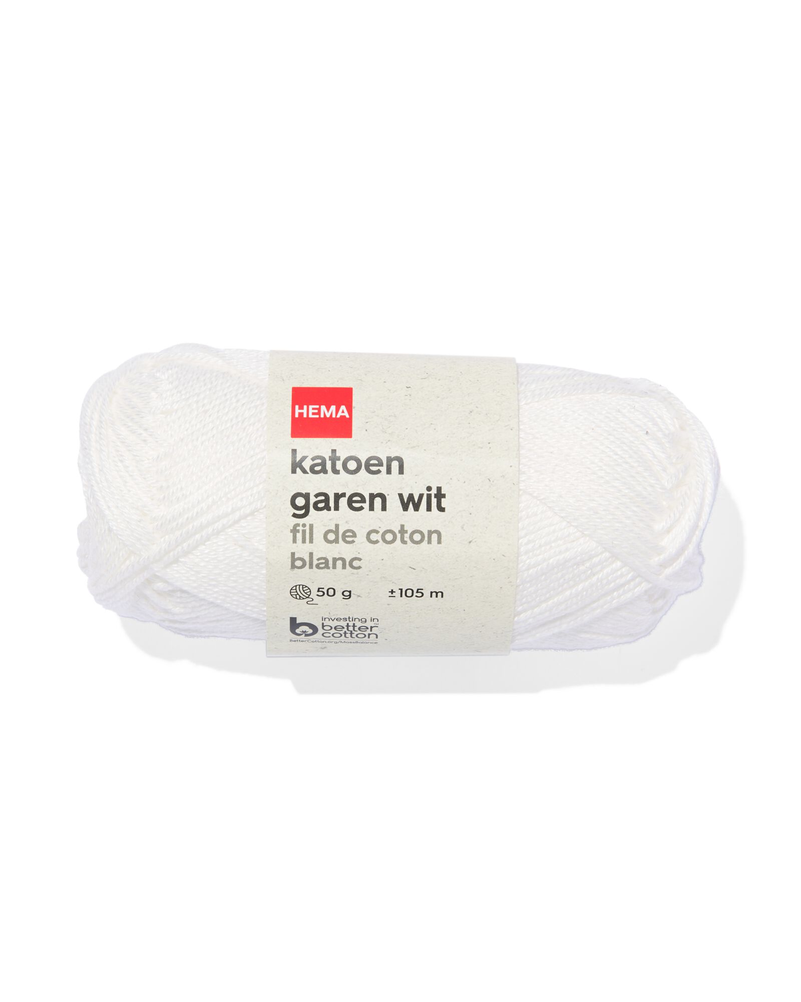 fil de coton 50 g 105 m blanc - 60760014 - HEMA