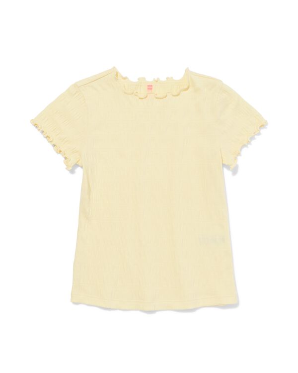 kinder T-shirt lichtgeel lichtgeel - 30846604LIGHTYELLOW - HEMA