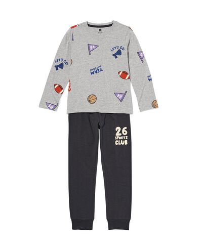 pyjama enfant sport gris chin&eacute; - 23000950GREYMELANGE - HEMA
