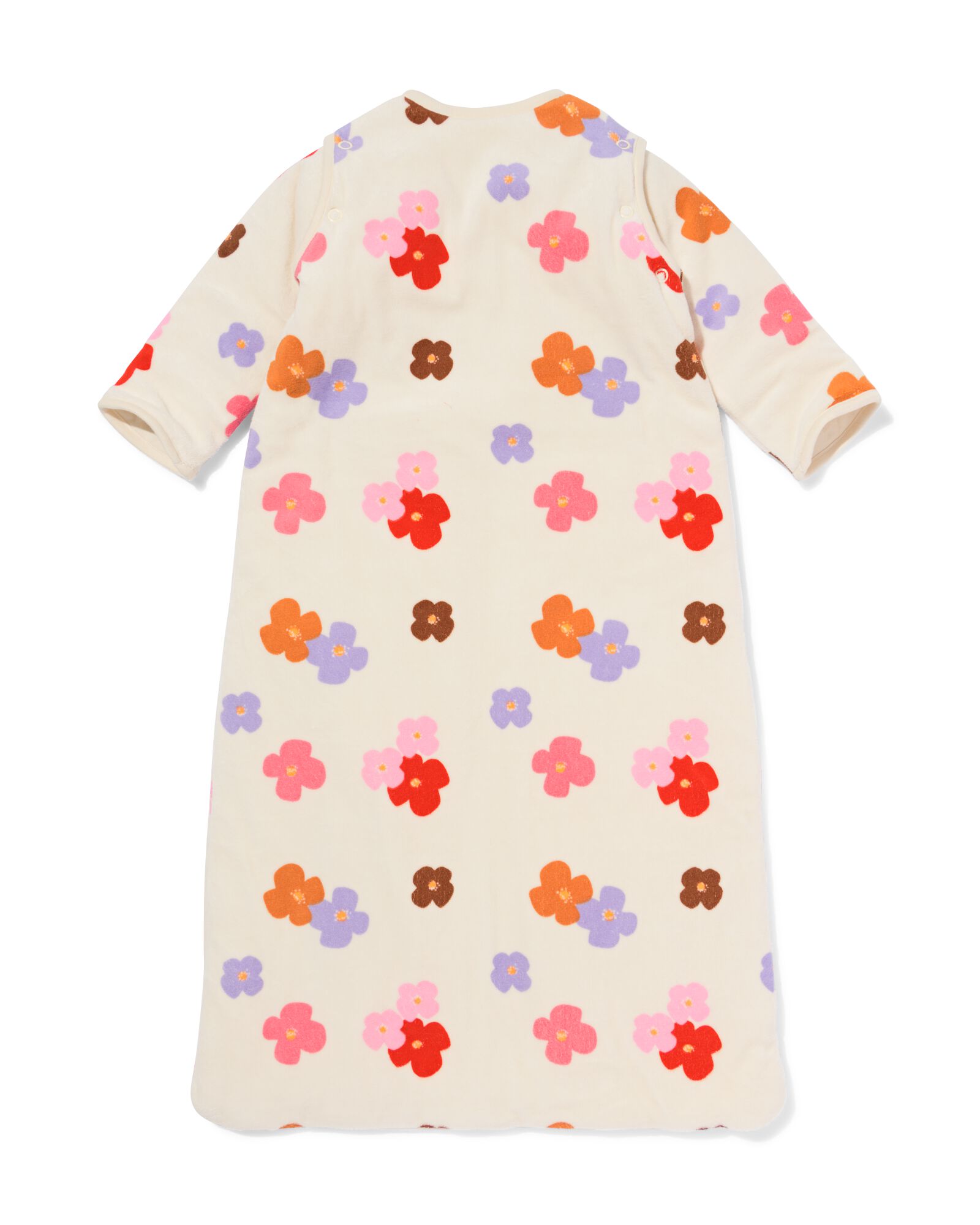 gigoteuse avec manches amovibles velours tog 3,0 fleurs blanc cass&eacute; - 33365150OFFWHITE - HEMA