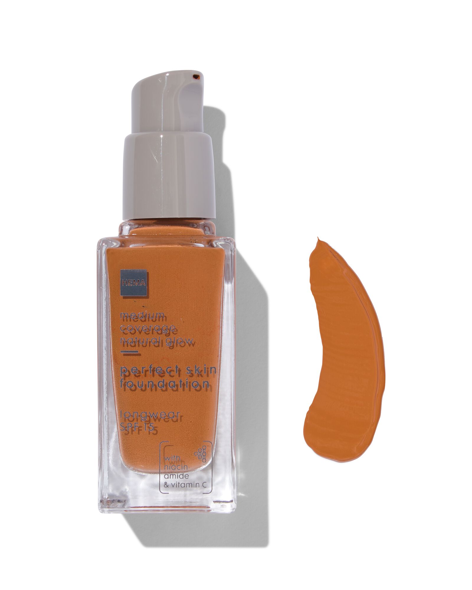 perfect skin foundation SPF15 12 warm caramel - 11290362 - HEMA