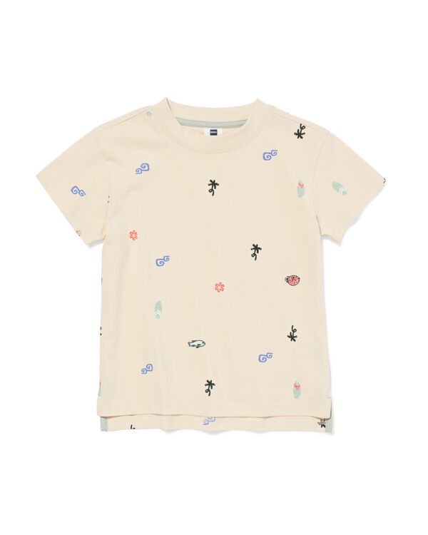 kinder T-shirt surfplank ecru ecru - 30720709ECRU - HEMA