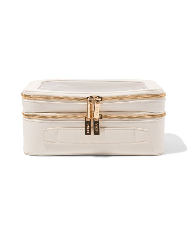 trousse de toilette 23x15x9cm double couche transparente - 11890748 - HEMA