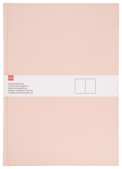 Blanko-Notizbuch, DIN A4, rosa - 14598836 - HEMA