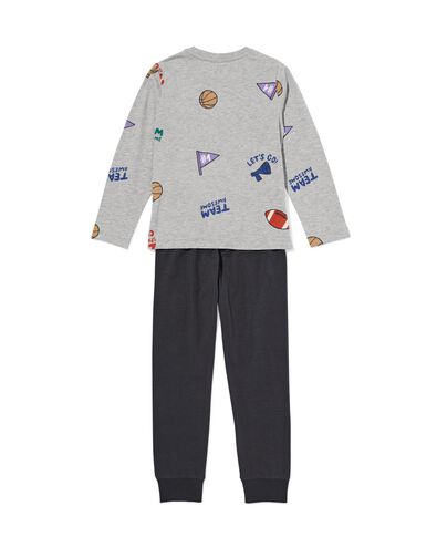 pyjama enfant sport gris chin&eacute; - 23000950GREYMELANGE - HEMA