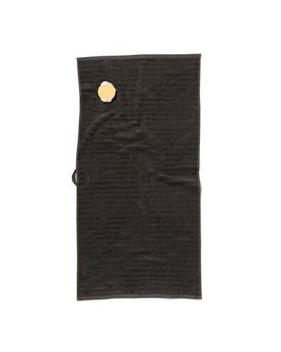 handdoek 50x100 zware kwaliteit structuur donkergrijs donkergrijs handdoek 50 x 100 - 5200191 - HEMA