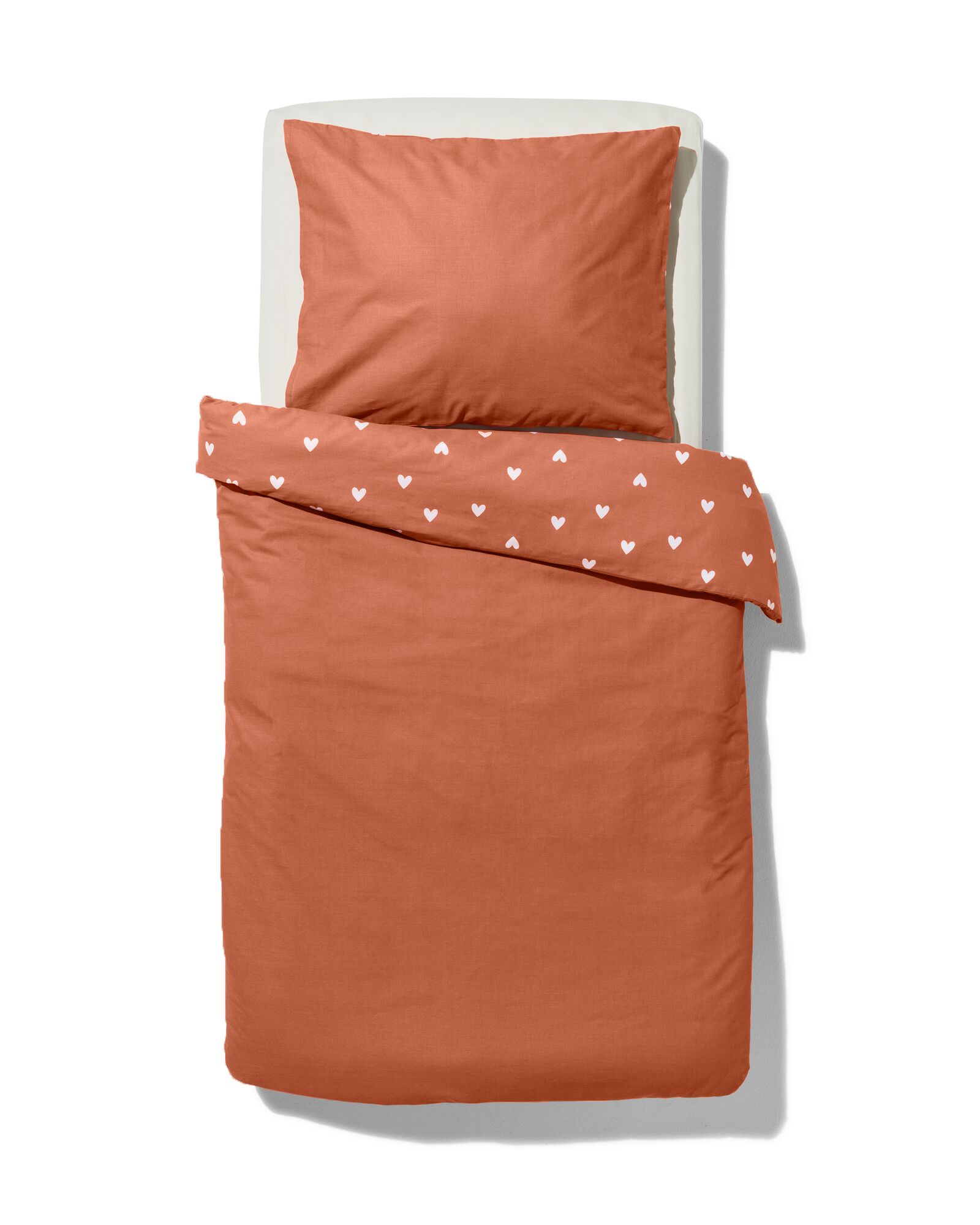 housse de couette tout-petit 120x150 cm coton doux petits cœurs - 5770050 - HEMA