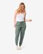 pantalon sweat lounge femme coton vert XL - 23400367 - HEMA