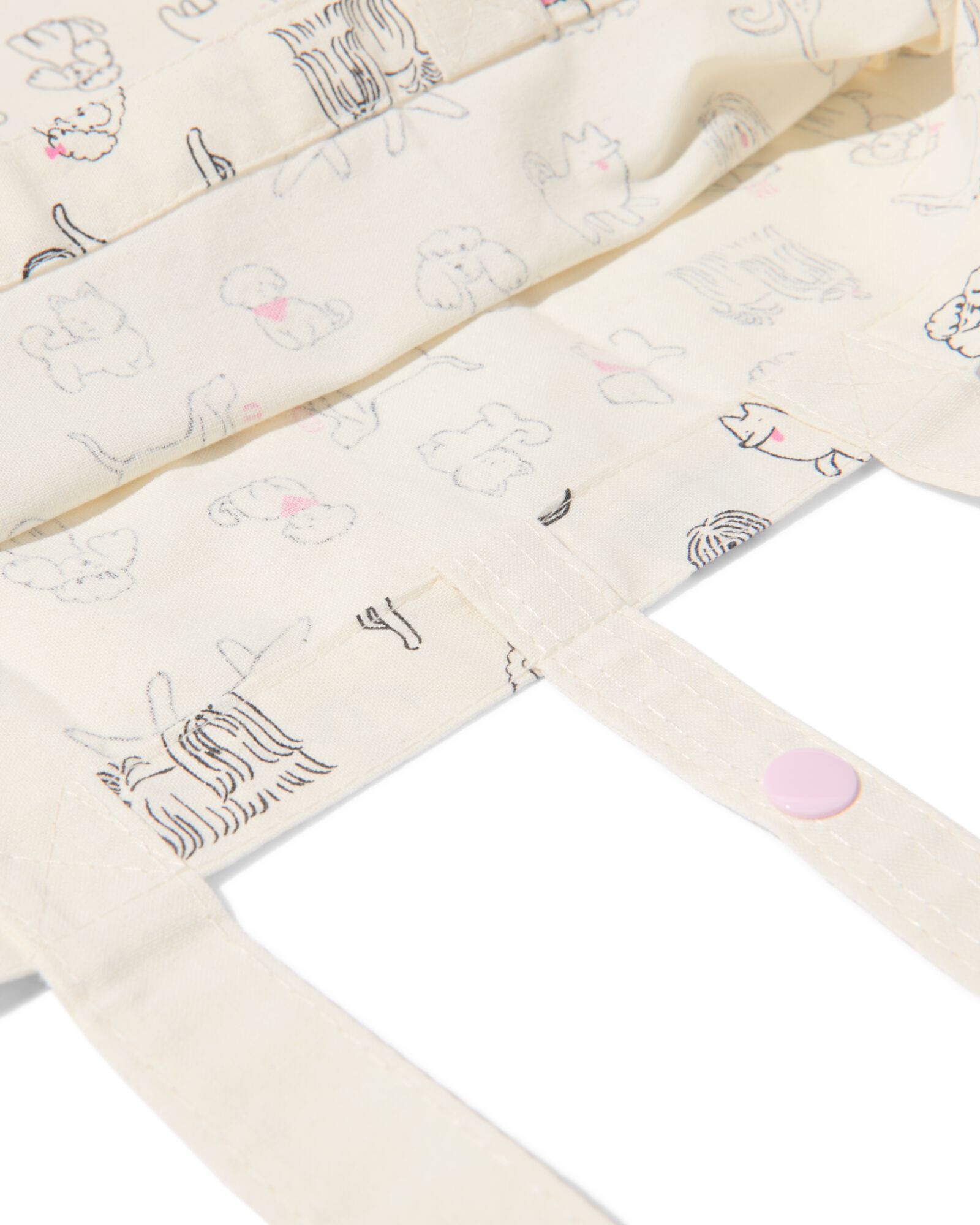 sac en toile 42x36cm dessin de chiens enroulable - 61104416 - HEMA