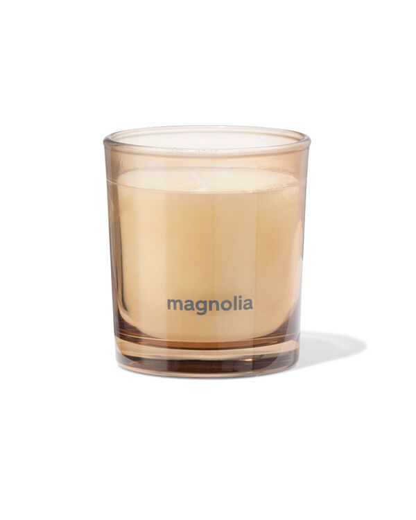 geurkaars in glas ⌀7x8cm magnolia  - 13507578 - HEMA