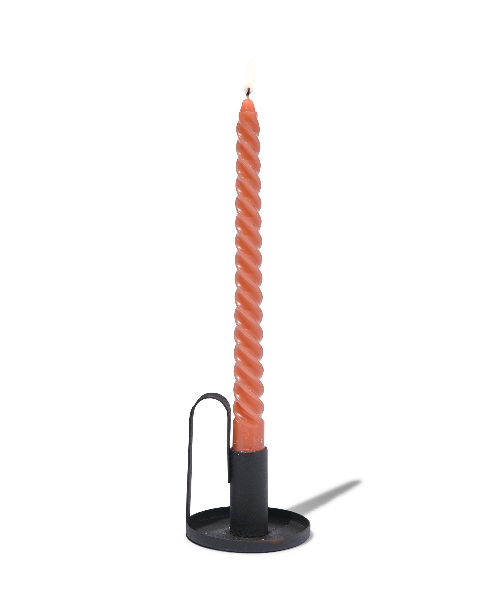 2 longues bougies dintérieur torsadées Ø2x25 terracotta - 13506014 - HEMA