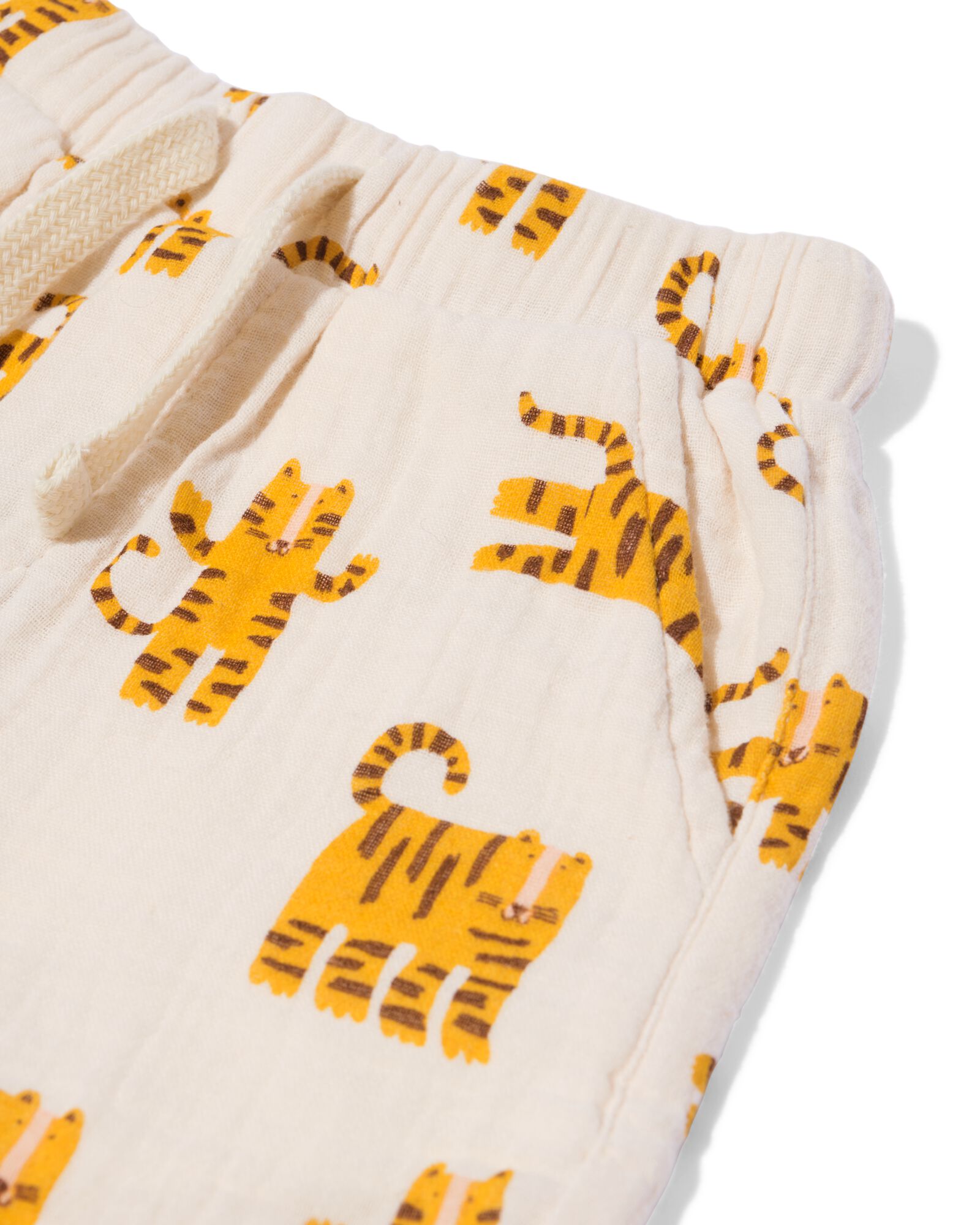 babykledingset comfy fit mousseline tijgers ecru ecru - 33186970ECRU - HEMA