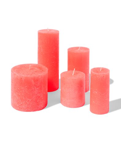 bougies rustiques orange fluorescent - 2000000050 - HEMA