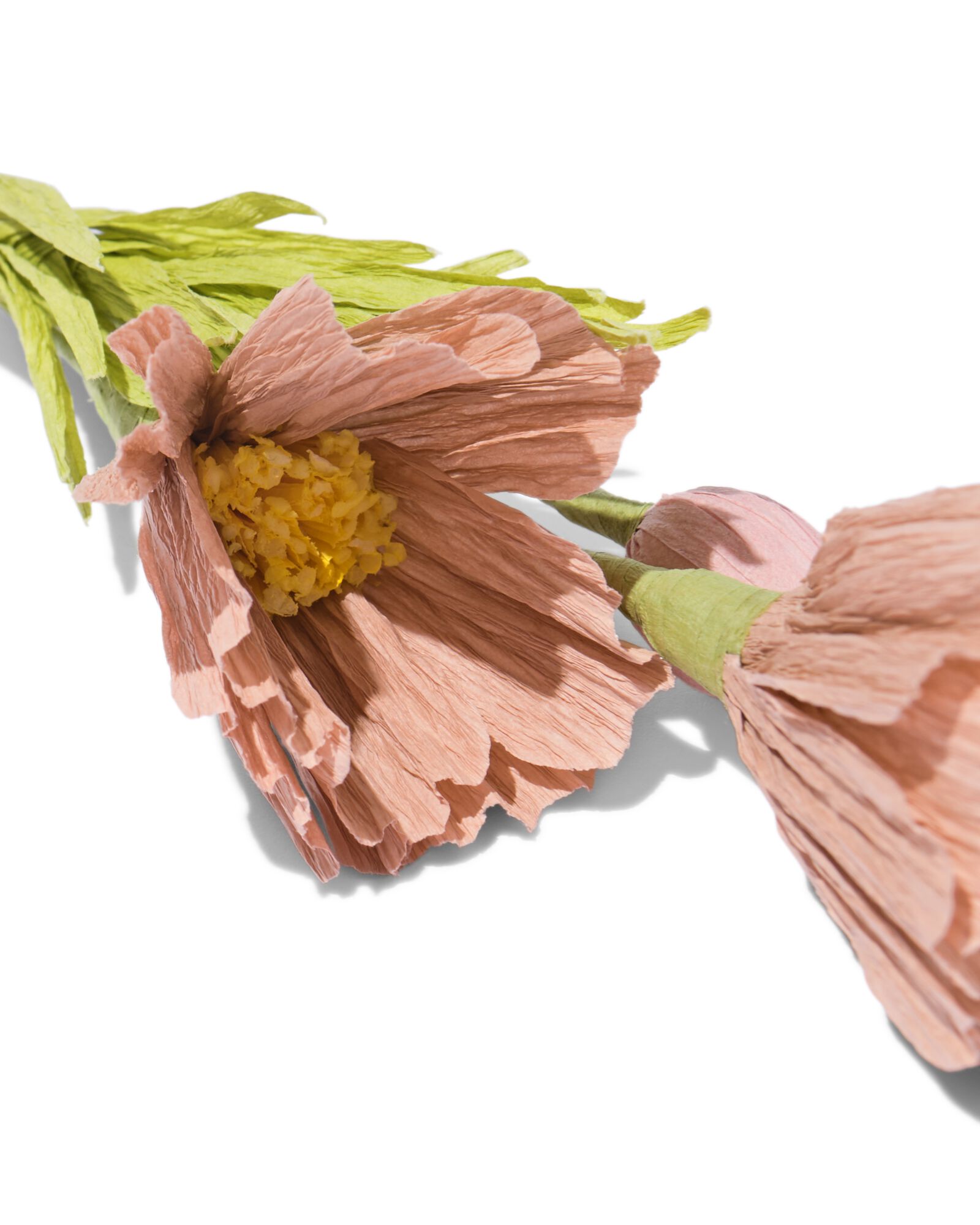 kunstbloem 24cm papier roze - 41300123 - HEMA