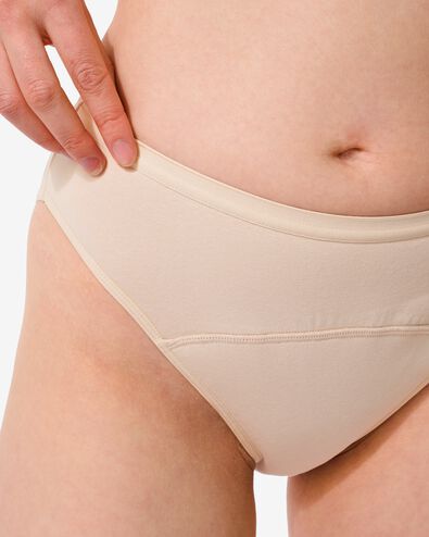 culotte menstruelle coton beige XL - 19681217 - HEMA