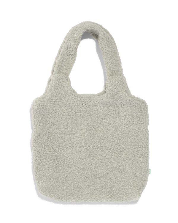 Tasche, Teddystoff, grau - HEMA