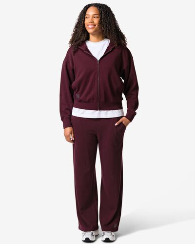 short sweat femme coupe ample bordeaux bordeaux - 36000589BURGUNDYRED - HEMA