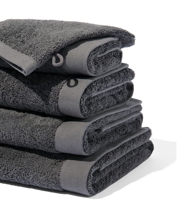 serviette de bain - 50 x 100 cm - qualit&eacute; h&ocirc;tel tr&egrave;s douce - gris fonc&eacute; uni gris fonc&eacute; serviette 50 x 100 - 5220031 - HEMA