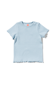 2 t-shirts bébé côtelés bleu clair bleu clair - 1000030547 - HEMA