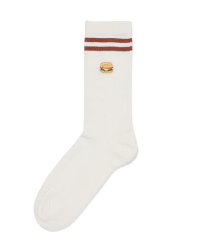 herensokken terry hamburger gebroken wit gebroken wit - 4151090OFFWHITE - HEMA