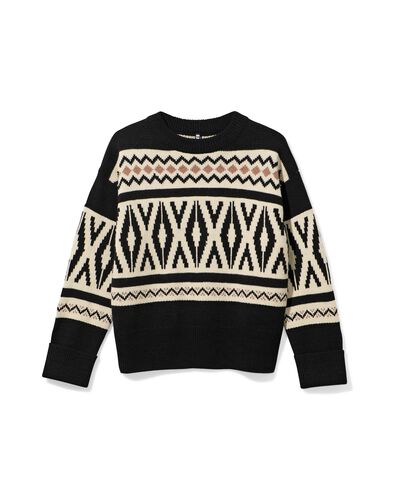 Damenpullover Oona, grafisch schwarz schwarz - 36205860BLACK - HEMA