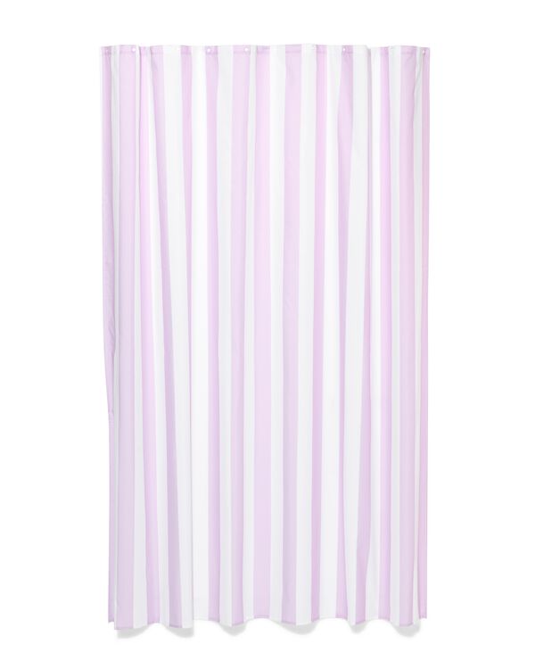 douchegordijn 180x200cm strepen lila  - 80330058 - HEMA