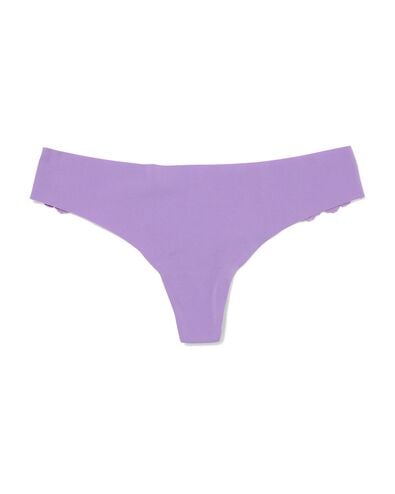 damesstring micro lasercut met kant lichtpaars - 19621514LIGHTPURPLE - HEMA