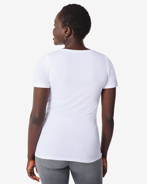 Damen-T-Shirt weiß L - 36398025 - HEMA