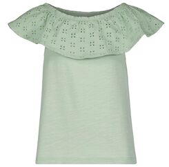 Kinder-T-Shirt, mit Stickerei hellgrün hellgrün - 1000027639 - HEMA