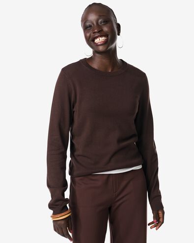 Damenpullover Lila, Feinstrick braun braun - 36207170BROWN - HEMA