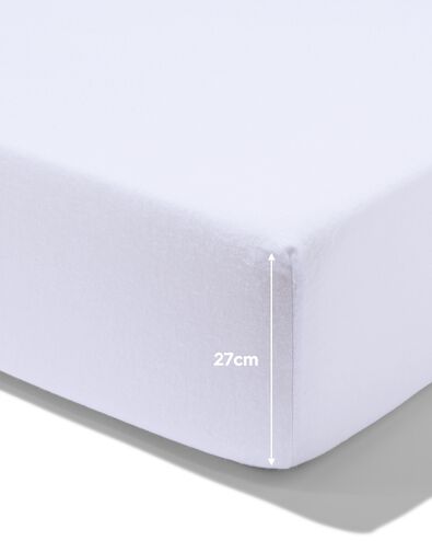 drap-housse 140x200cm flanelle blanc - 5190108 - HEMA