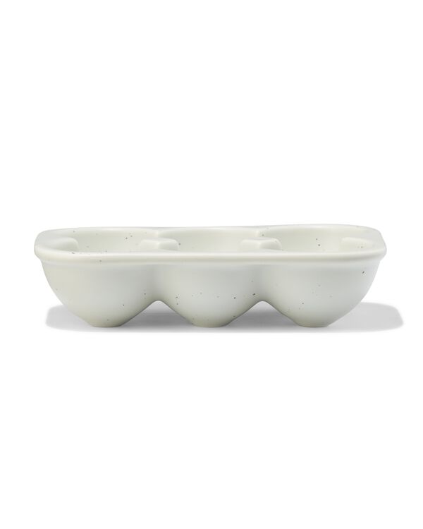 bo&icirc;te &agrave; &oelig;ufs pour 6 &oelig;ufs fa&iuml;ence mouchet&eacute;e verte - 9650353 - HEMA