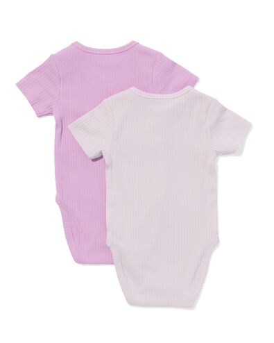 Baby-Strampler LENZING&trade; ECOVERO&trade;, gerippt &ndash; 2 St&uuml;ck lila lila - 33307860LILAC - HEMA