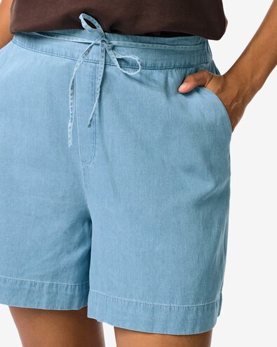 Damen-Shorts lila, Tencel - 36239489 - HEMA