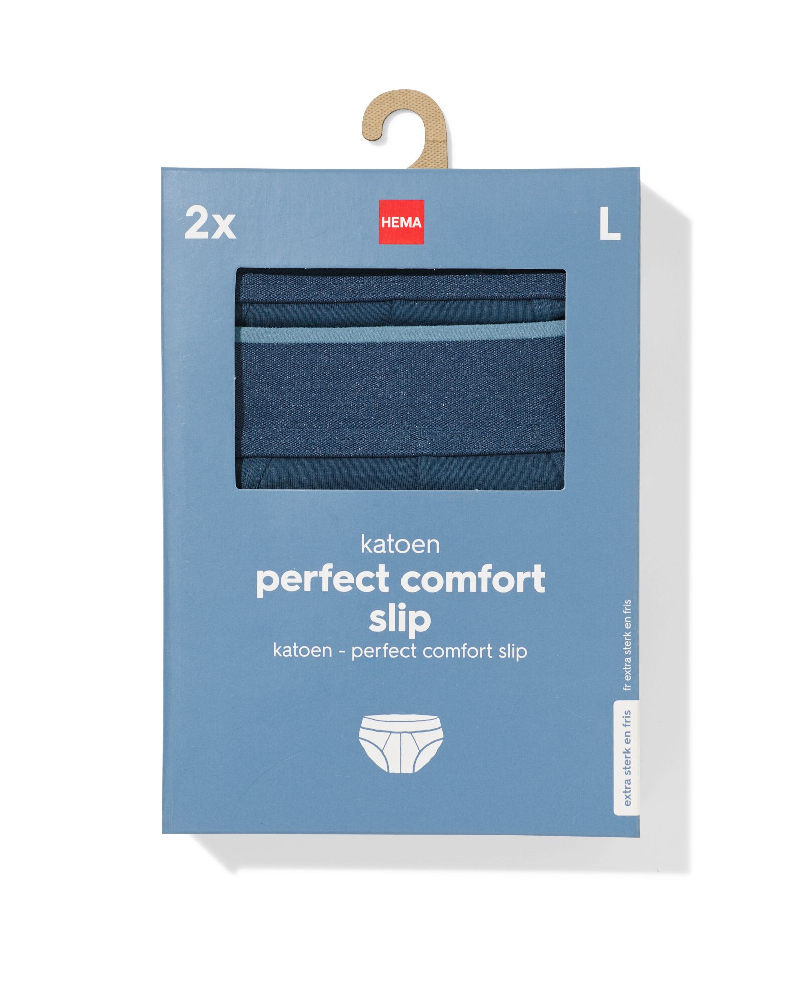 herenslips perfect comfort - 2 stuks donkerblauw donkerblauw - 19190330DARKBLUE - HEMA
