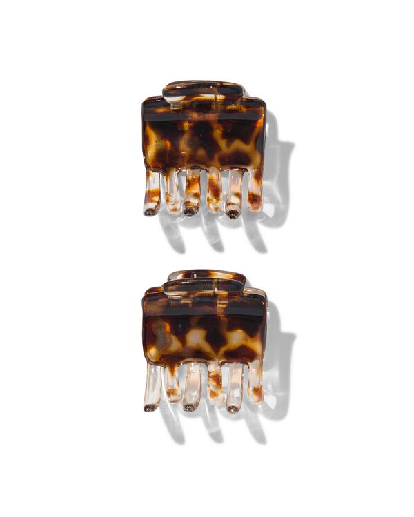 2er-Pack Haarklammern, Schildpadmuster, 4 cm - 11800116 - HEMA