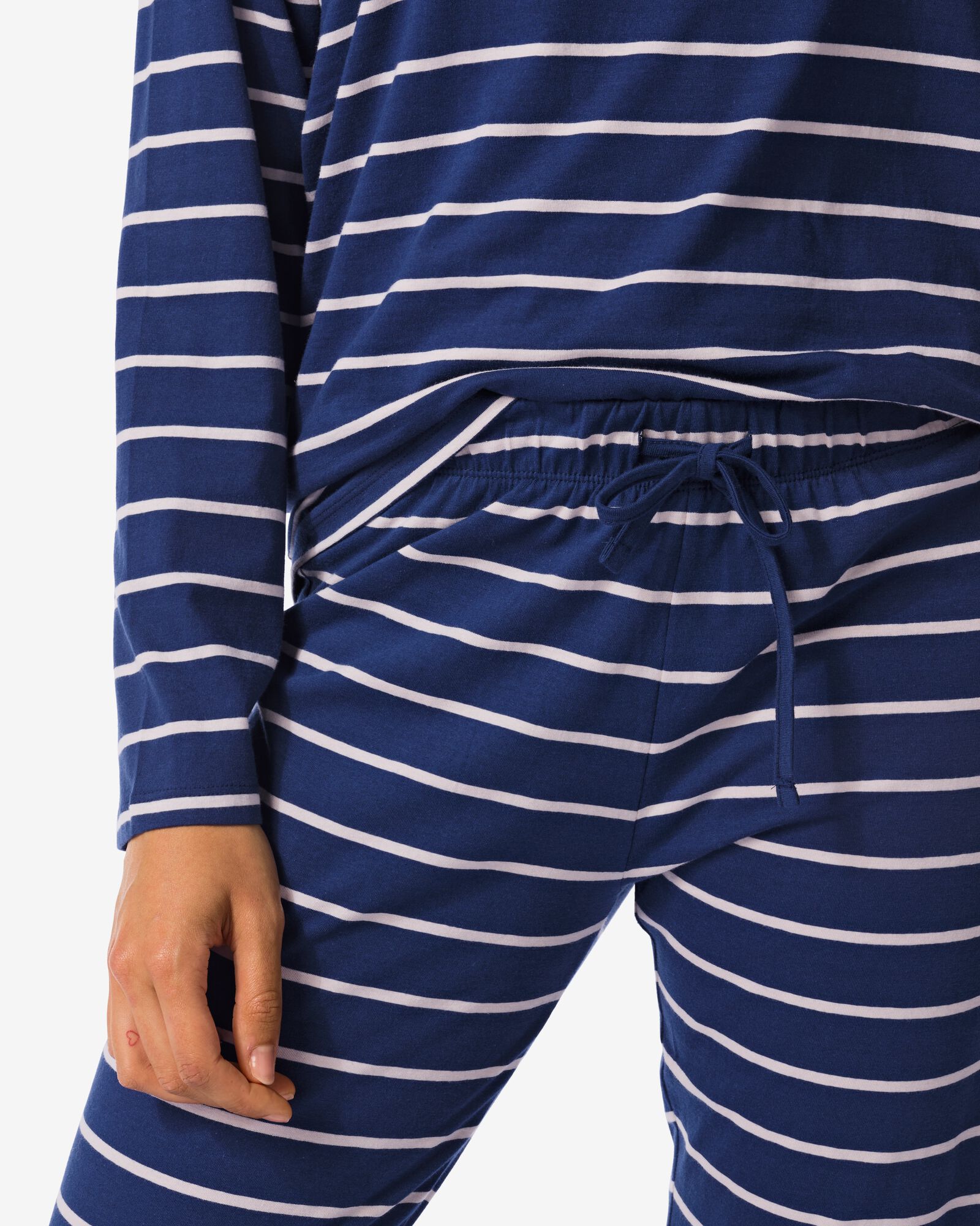 pyjama femme ray&eacute;  bleu fonc&eacute; bleu fonc&eacute; - 23490240DARKBLUE - HEMA